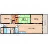 近鉄難波線・奈良線/富雄駅 徒歩1分 6階 築30年 3LDKの間取り