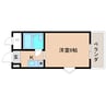 近鉄難波線・奈良線/菖蒲池駅 徒歩3分 2階 築37年 1Kの間取り