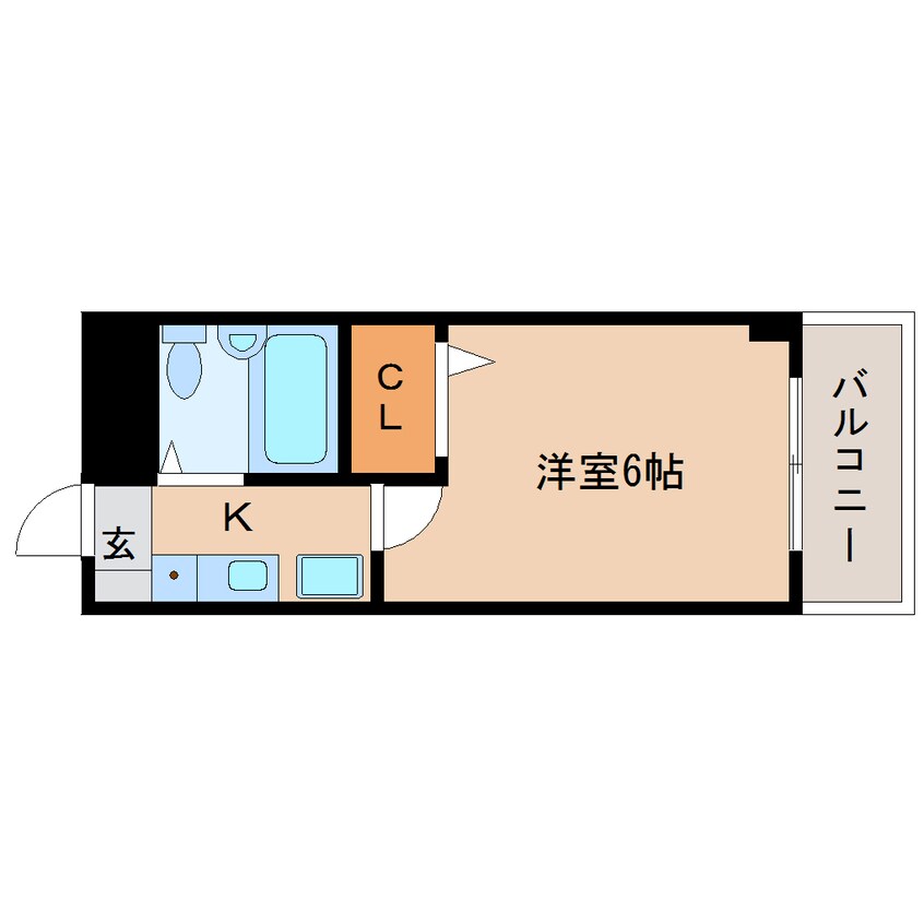 間取図 近鉄難波線・奈良線/富雄駅 徒歩3分 2階 築30年