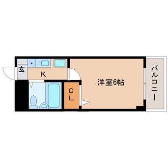 間取図 近鉄難波線・奈良線/富雄駅 徒歩3分 4階 築30年