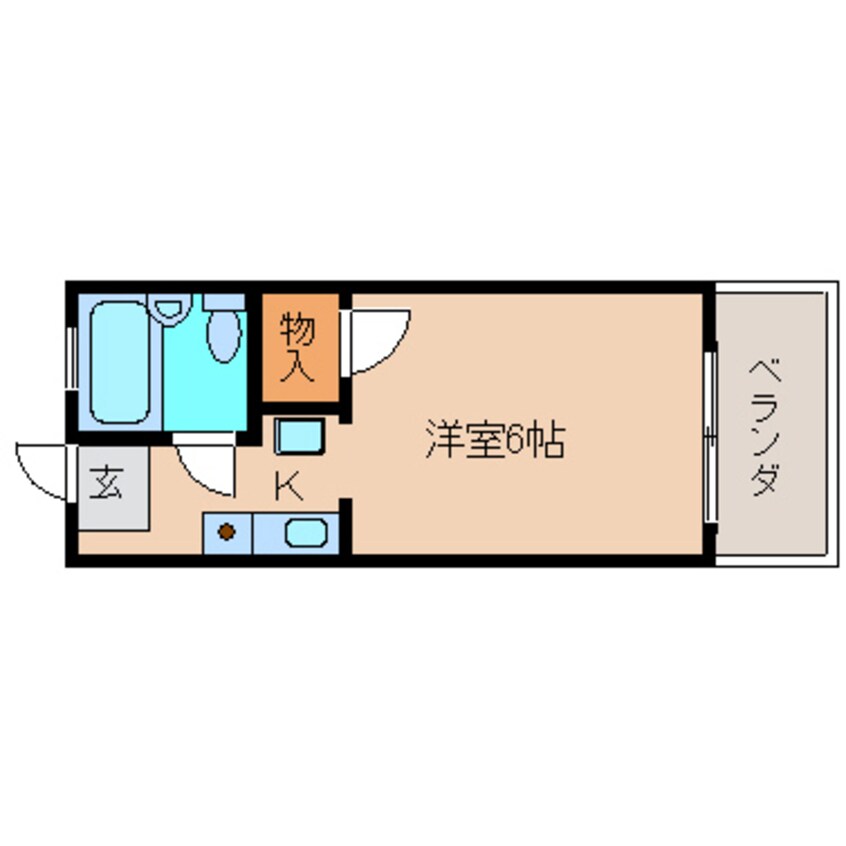 間取図 近鉄難波線・奈良線/富雄駅 徒歩3分 2階 築30年