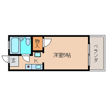 間取図 近鉄難波線・奈良線/富雄駅 徒歩3分 2階 築30年