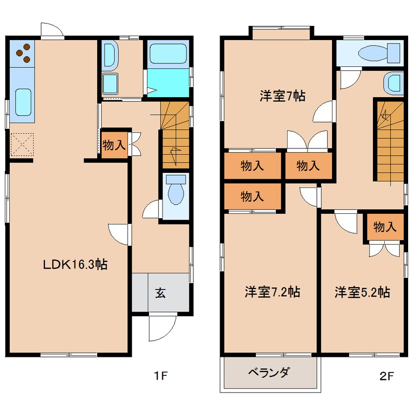 間取図 近鉄難波線・奈良線/学園前駅 徒歩10分 1階 築26年