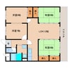 近鉄難波線・奈良線/学園前駅 徒歩6分 3階 築36年 4LDKの間取り