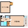 近鉄難波線・奈良線/学園前駅 徒歩10分 2階 築33年 1Kの間取り