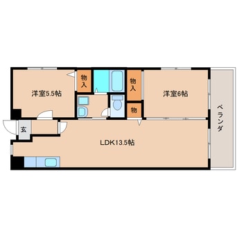 間取図 近鉄難波線・奈良線/学園前駅 徒歩5分 4階 築29年