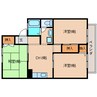 近鉄難波線・奈良線/学園前駅 徒歩13分 2階 築30年 3DKの間取り