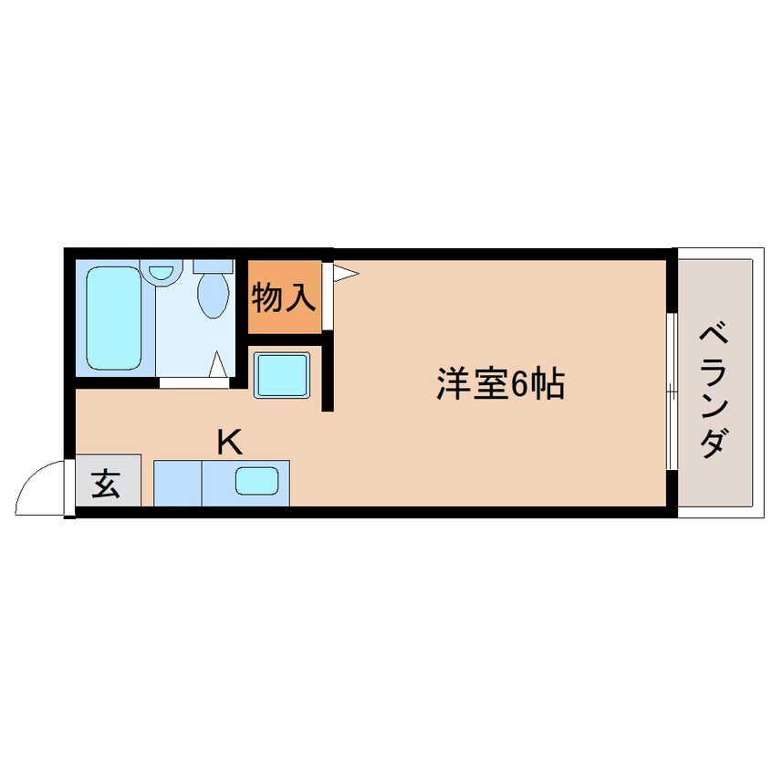 間取図 近鉄難波線・奈良線/富雄駅 徒歩3分 2階 築32年