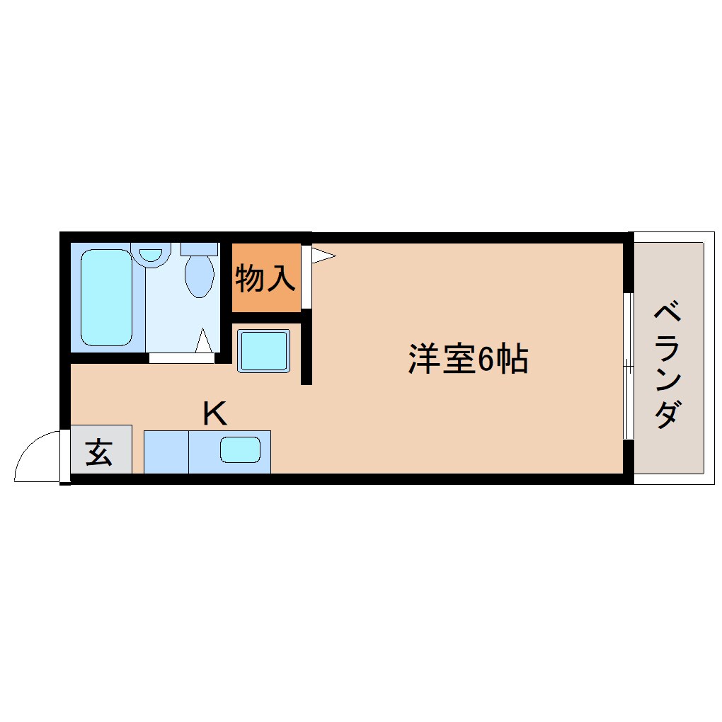間取り図 近鉄難波線・奈良線/富雄駅 徒歩3分 1階 築32年