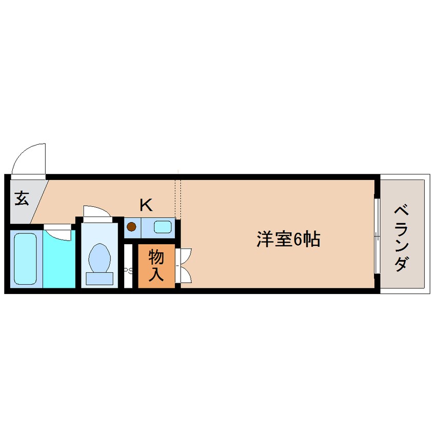 間取図 近鉄難波線・奈良線/菖蒲池駅 徒歩1分 3階 築34年