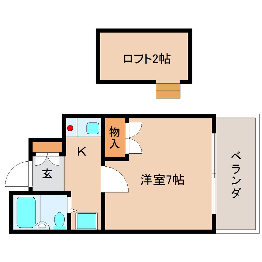 間取図 近鉄難波線・奈良線/富雄駅 徒歩9分 4階 築34年