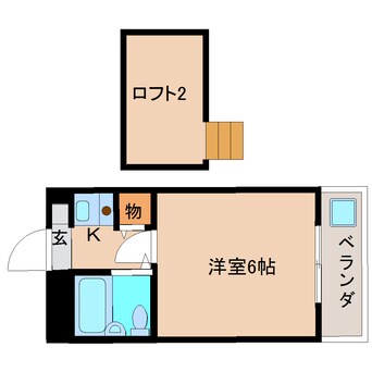 間取図 近鉄難波線・奈良線/富雄駅 徒歩5分 3階 築34年