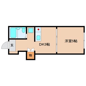 間取図 近鉄難波線・奈良線/学園前駅 徒歩7分 2階 築30年