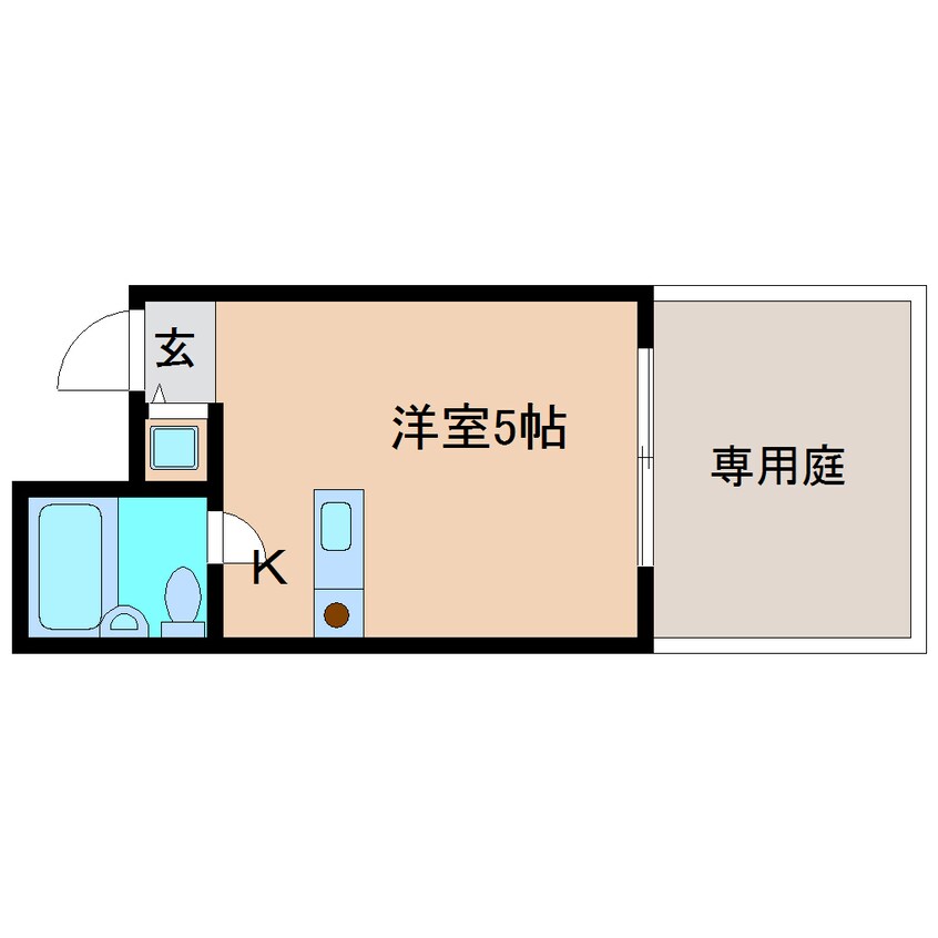 間取図 近鉄難波線・奈良線/学園前駅 徒歩7分 1階 築32年