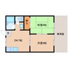 近鉄難波線・奈良線/学園前駅 徒歩13分 1階 築38年 2DKの間取り