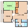 近鉄難波線・奈良線/学園前駅 徒歩20分 1階 築30年 2LDKの間取り