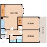 近鉄難波線・奈良線/富雄駅 徒歩6分 1階 築30年 2LDKの間取り