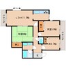近鉄難波線・奈良線/菖蒲池駅 徒歩5分 2階 築35年 3LDKの間取り