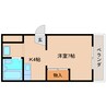 近鉄難波線・奈良線/菖蒲池駅 徒歩1分 3階 築36年 1Kの間取り