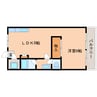 近鉄難波線・奈良線/学園前駅 徒歩18分 3階 築51年 1LDKの間取り