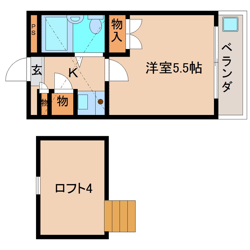 間取図 近鉄難波線・奈良線/富雄駅 徒歩5分 3階 築35年