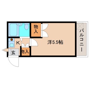 間取図 近鉄難波線・奈良線/富雄駅 徒歩5分 1階 築35年