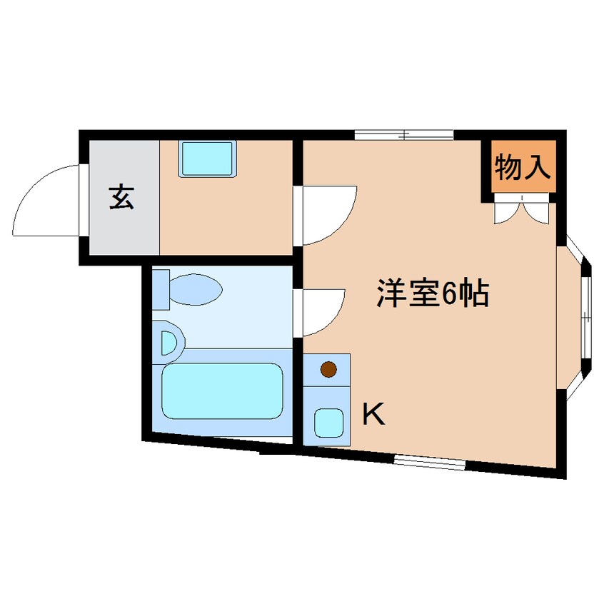 間取図 近鉄難波線・奈良線/富雄駅 徒歩1分 3階 築30年