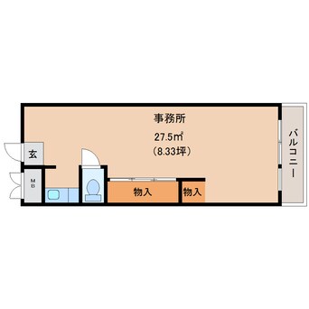 間取図 近鉄難波線・奈良線/富雄駅 徒歩5分 2階 築50年