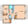 近鉄難波線・奈良線/学園前駅 バス:12分:停歩5分 3階 築25年 2LDKの間取り