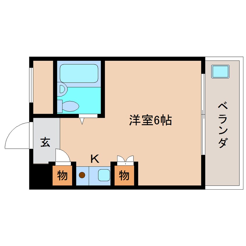 間取図 近鉄難波線・奈良線/菖蒲池駅 徒歩5分 2階 築33年