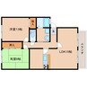 近鉄難波線・奈良線/学園前駅 バス:12分:停歩3分 2階 築28年 2LDKの間取り