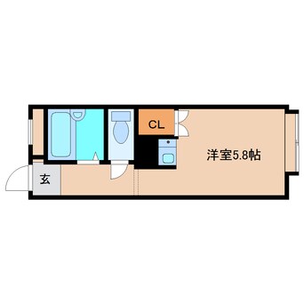 間取図 近鉄難波線・奈良線/学園前駅 徒歩13分 2階 築57年