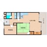 近鉄けいはんな線/学研北生駒駅 徒歩12分 5階 築35年 2LDKの間取り