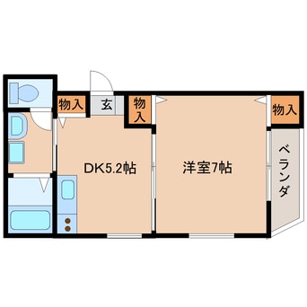 間取図 近鉄難波線・奈良線/富雄駅 徒歩4分 1階 築18年