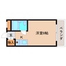 近鉄難波線・奈良線/菖蒲池駅 徒歩5分 2階 築34年 1Rの間取り