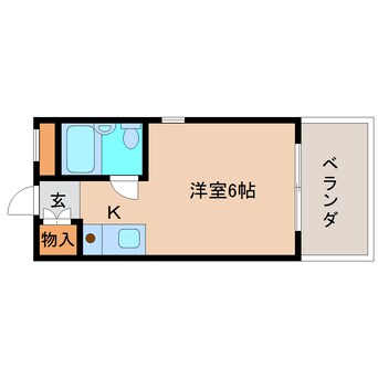間取図 近鉄難波線・奈良線/菖蒲池駅 徒歩5分 3階 築33年