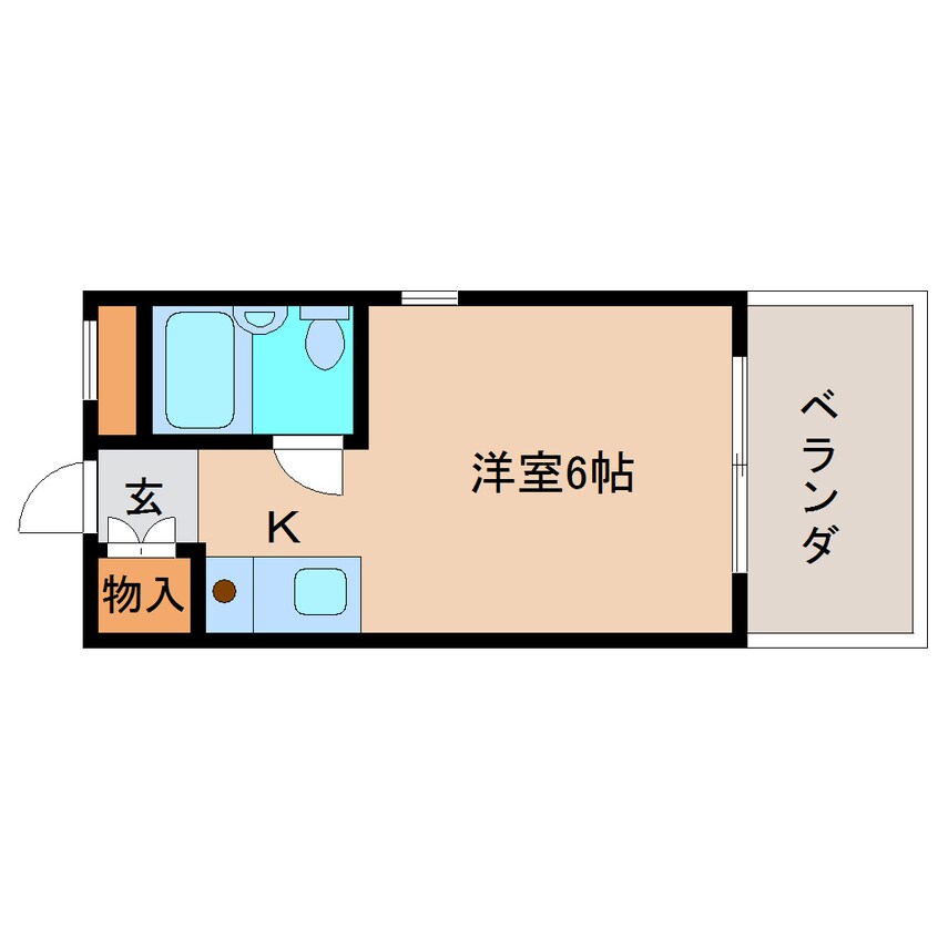 間取図 近鉄難波線・奈良線/菖蒲池駅 徒歩5分 3階 築33年