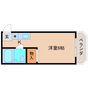 間取図 近鉄難波線・奈良線/菖蒲池駅 徒歩5分 2階 築31年