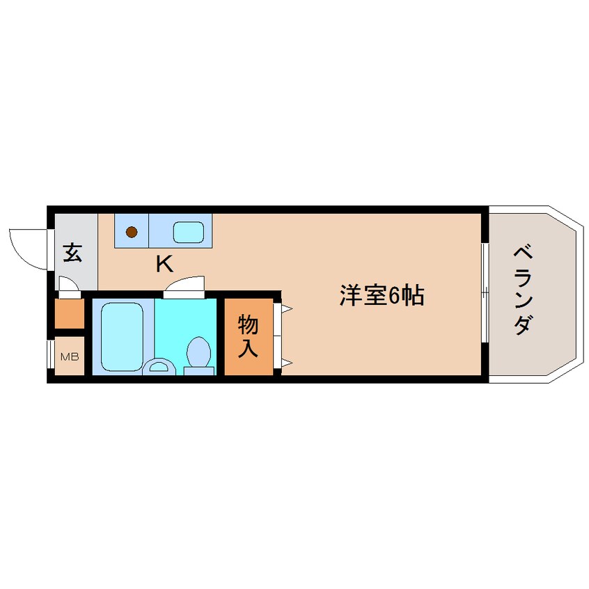 間取図 近鉄難波線・奈良線/菖蒲池駅 徒歩5分 3階 築31年