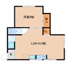 近鉄難波線・奈良線/富雄駅 徒歩10分 2階 築53年 1LDKの間取り