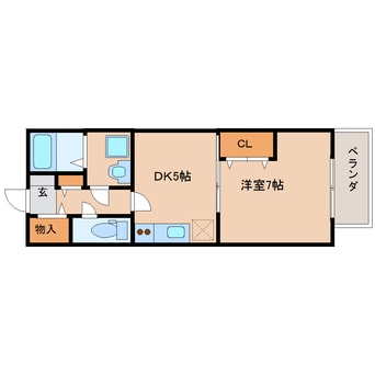 間取図 近鉄難波線・奈良線/学園前駅 徒歩5分 1階 築16年