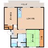 近鉄難波線・奈良線/富雄駅 徒歩14分 2階 築39年 2LDKの間取り