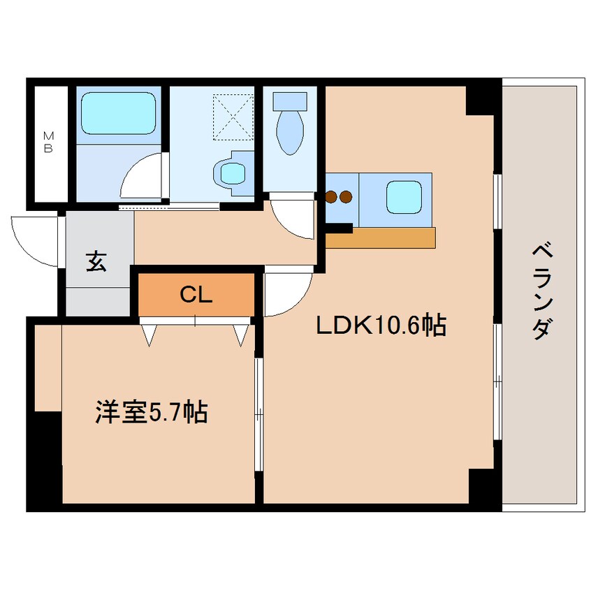 間取図 近鉄難波線・奈良線/富雄駅 バス7分帝塚山南四丁目下車:停歩4分 3階 築13年