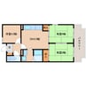 近鉄難波線・奈良線/学園前駅 徒歩4分 4階 築30年 3DKの間取り