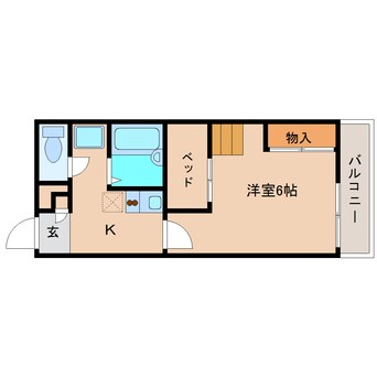 間取図 近鉄難波線・奈良線/学園前駅 徒歩5分 2階 築16年