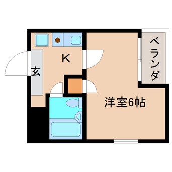 間取図 近鉄難波線・奈良線/学園前駅 徒歩9分 3階 築32年