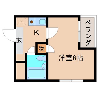 間取図 近鉄難波線・奈良線/学園前駅 徒歩9分 1階 築32年