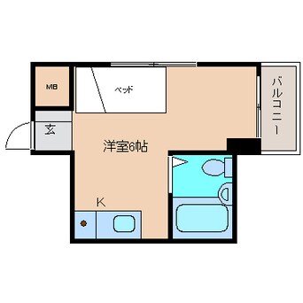 間取図 近鉄難波線・奈良線/富雄駅 徒歩16分 3階 築34年