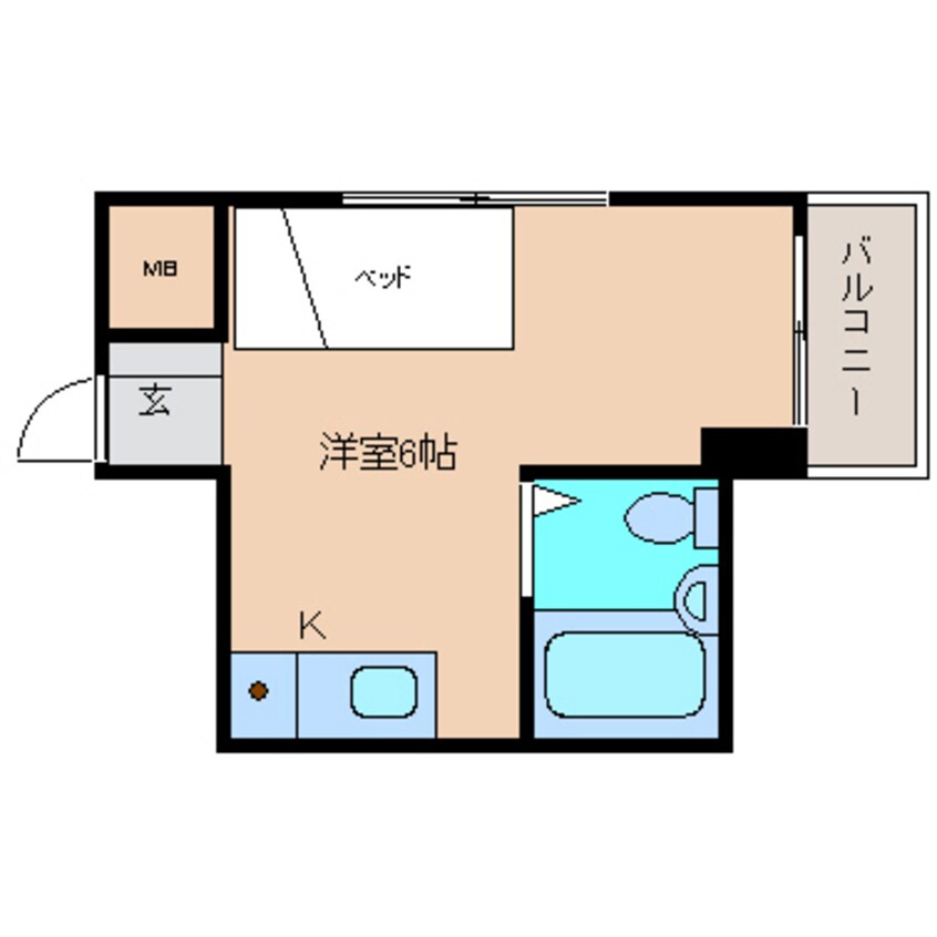 間取図 近鉄難波線・奈良線/富雄駅 徒歩16分 3階 築35年