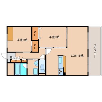 間取図 近鉄難波線・奈良線/学園前駅 バス12分松陽台2丁目下車:停歩4分 3階 築10年